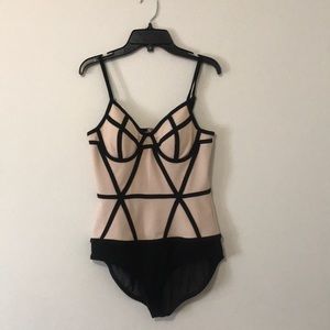 Nude Form Fitting Bodysuit